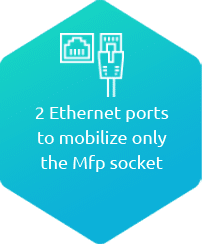 2 ethernet ports to mobilize only the Mfp socket